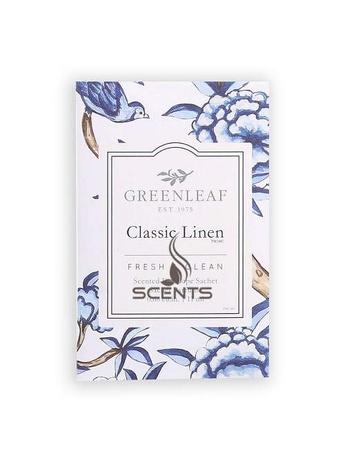 Саше маленькие Greenleaf аромат Чистого Белья Classic Linen для дома, офиса